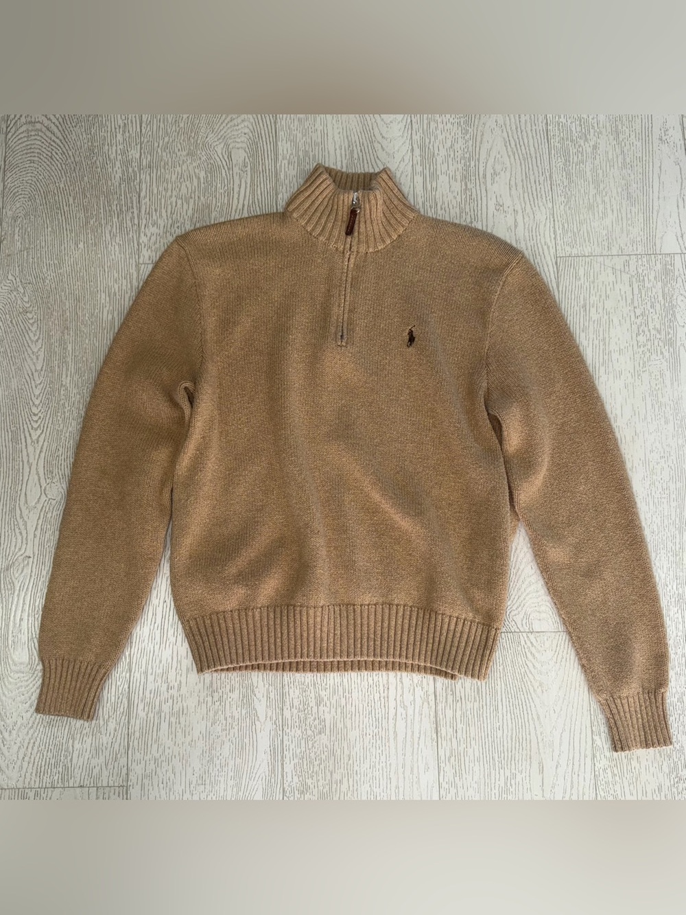 Polo by Ralph Lauren Camel/Tan Half-Zip Sweater